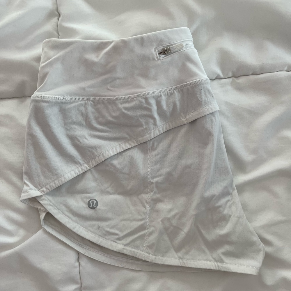 White Lululemon shorts